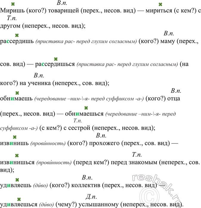 Изображение Составьте словосочетания «глагол во 2-м л. ед. ч. + существительное в косвенном падеже». Определите, переходными или непереходными являются глаголы. Укажите их...